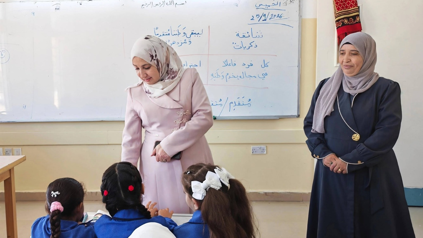 بني عطية تتفقد مدرسة الربة الغربية الثانوية الشاملة للبنات
